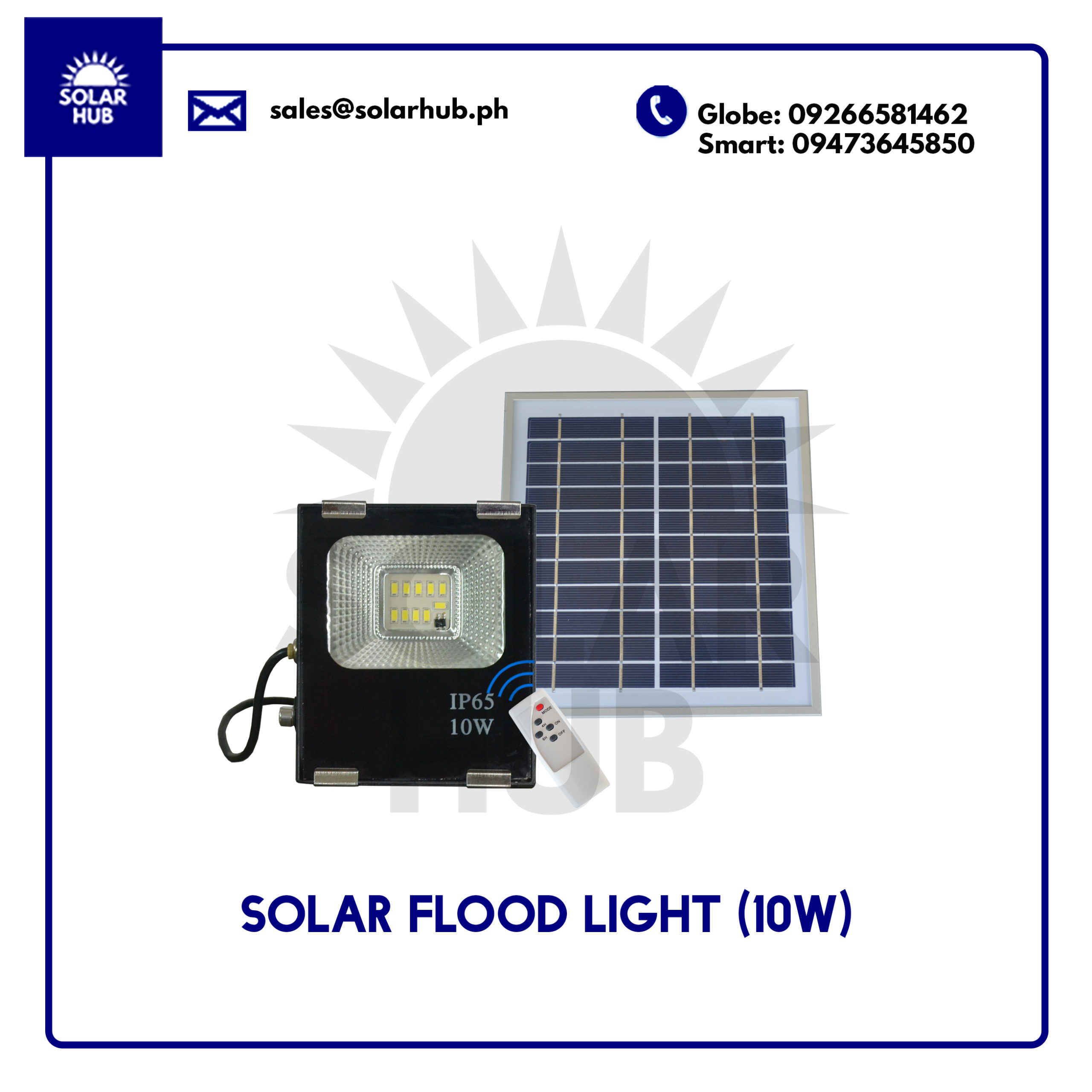 10W Solar LED Flood Light IP65 Waterproof Remote Controlled Automated Light