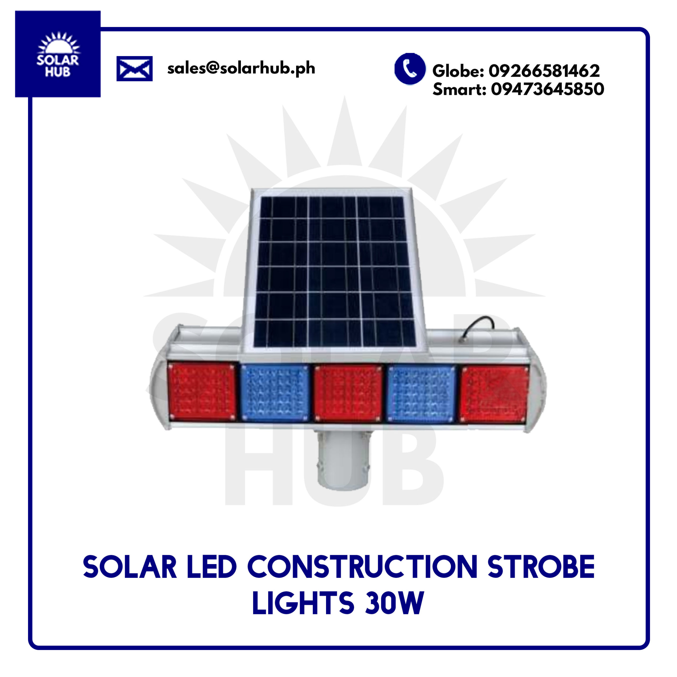 30W Solar LED Construction Strobe Lights