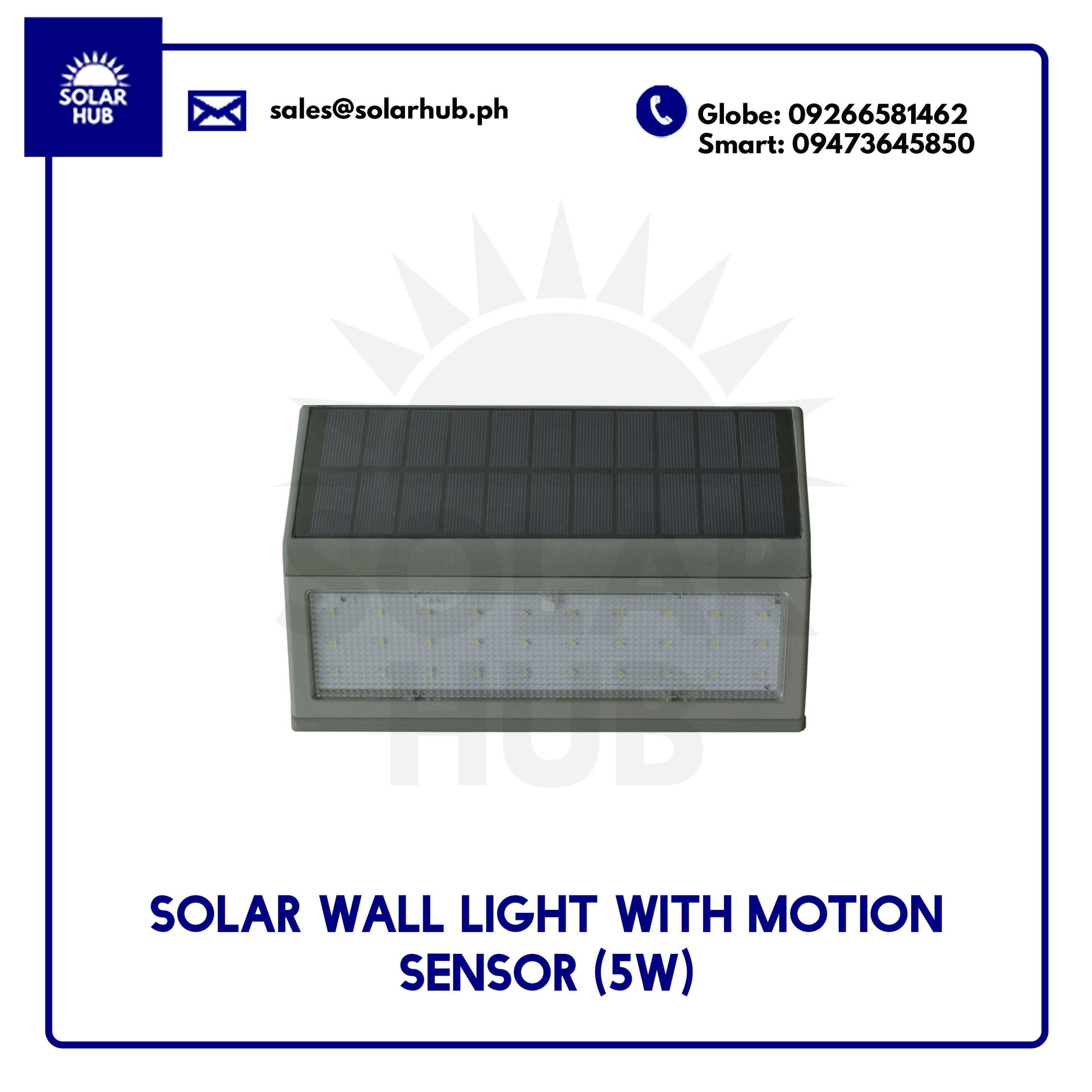 5W Solar Wall Lamp with Motion Sensor