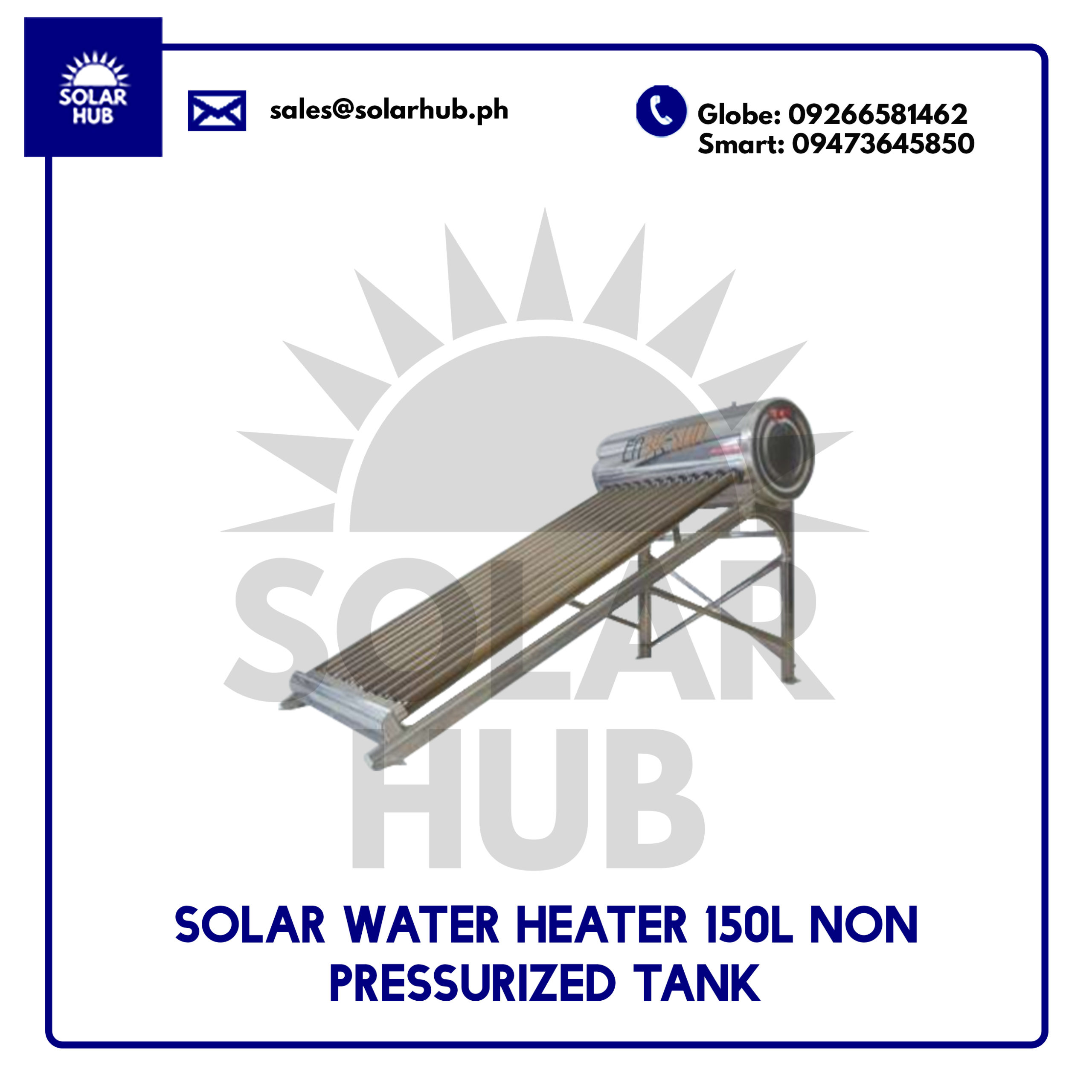 150L Solar Power Heater Non Pressurized Tank